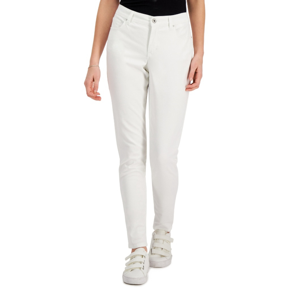 Style & Co. Women's 8 Petite Curvy-Fit Skinny White Denim Jeans NWT
